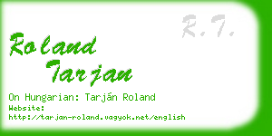 roland tarjan business card